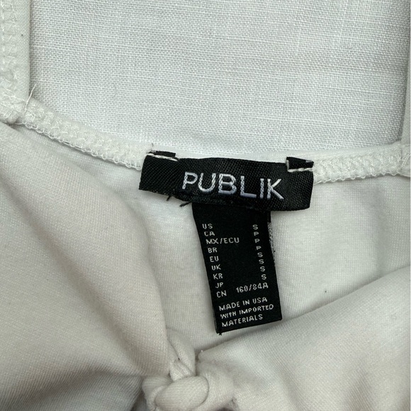 White Tie Crop Top - Picture 3 of 4